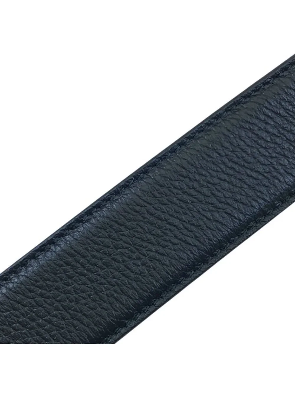 Dior Logo Buckle Belt Leather Black Daily Practical